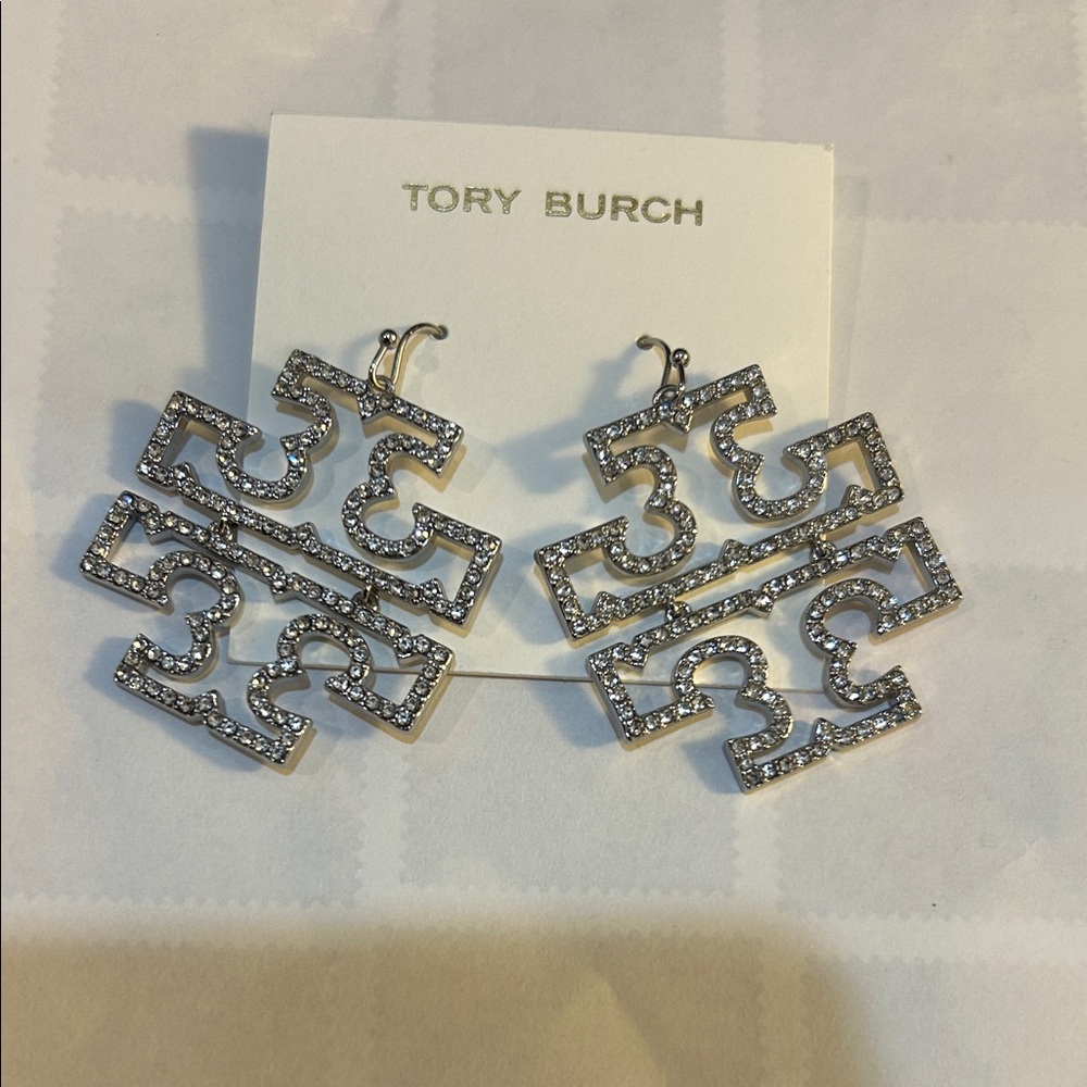 Tory Burch Silver Geometric Earrings